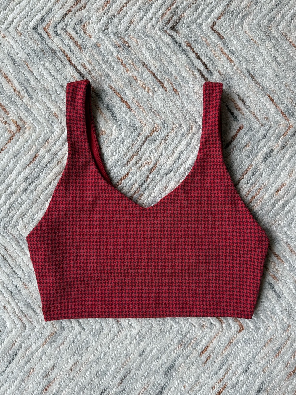 Aerie Houndstooth Print Cropped Tank Top